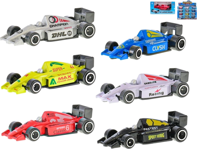 Kovová formula 1:64 s voľnobehom 7,5 cm