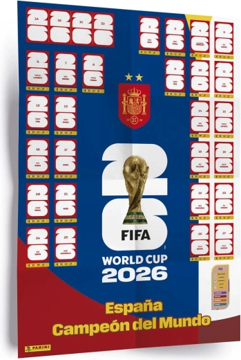 Panini FIFA World Cup 2026 plagát s nálepkami (Winner Poster Set)