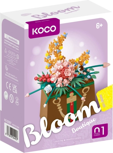 Stavebnica mini koco kvetina v kabelke, plast, 245 dielikov