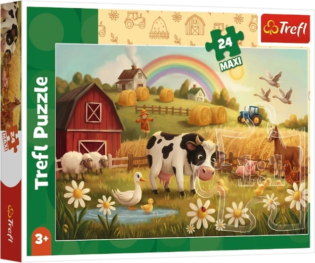 Maxi puzzle 24 dielikov Krava na farme