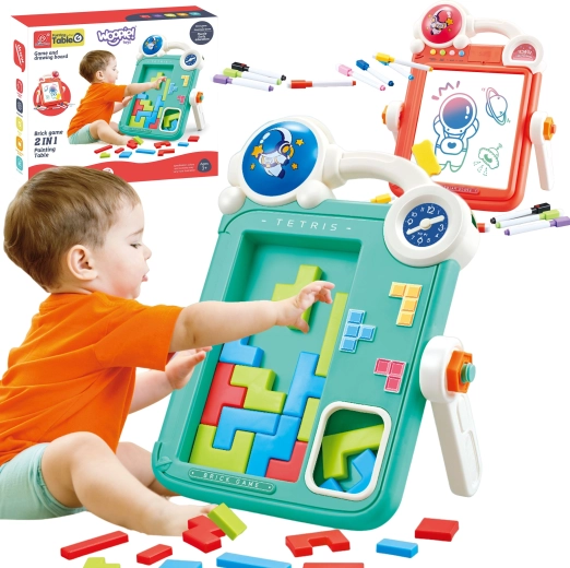 Woopie obojstranná kresliaca tabuľa 2 v 1 s hrou Tetris