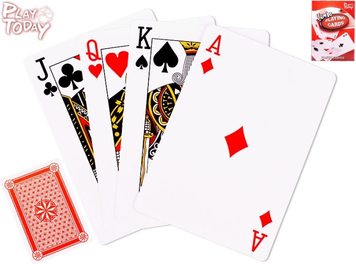 Hracie karty jumbo PLAY TODAY – extra veľké 17 cm