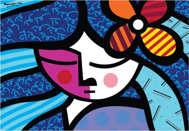 Puzzle Dievča s kvetom 1000 dielikov BLUEBIRD