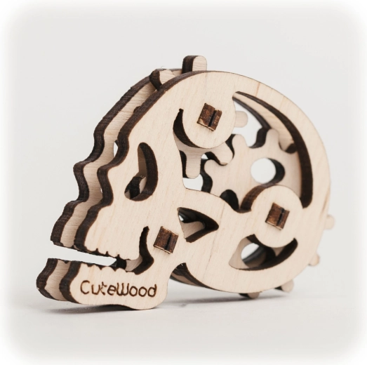 Cutewood drevené 3D puzzle lebka