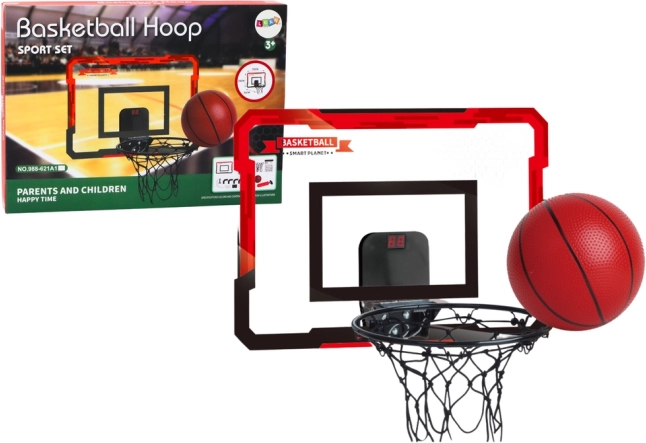 Detský basketbalový set s doskou, košom a počítadlom skóre
