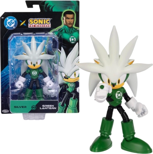 Figúrka Sonic the Hedgehog Silver ako Green Lantern, 14 cm