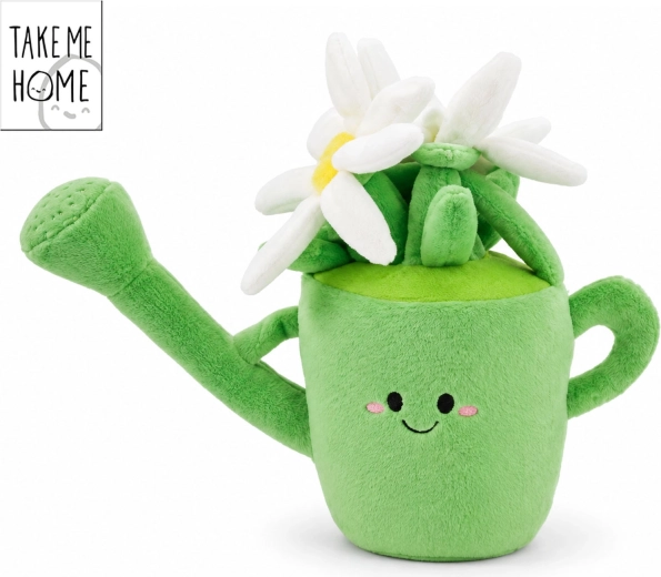 Plyšová izbová rastlina v zelenej kanvici Take Me Home 20 cm - 1 kus