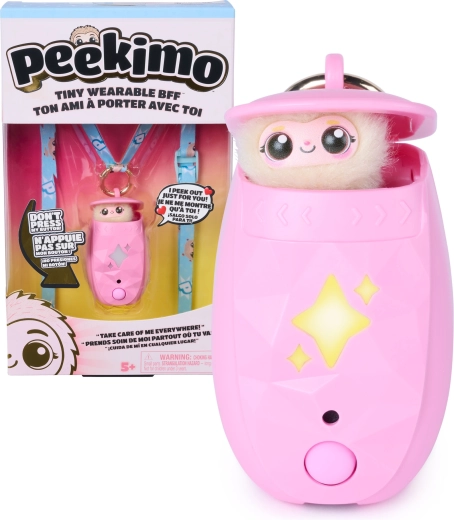 Spin Master Peekimo ružový interaktívny elektronický maznáčik a prívesok - 1 kus