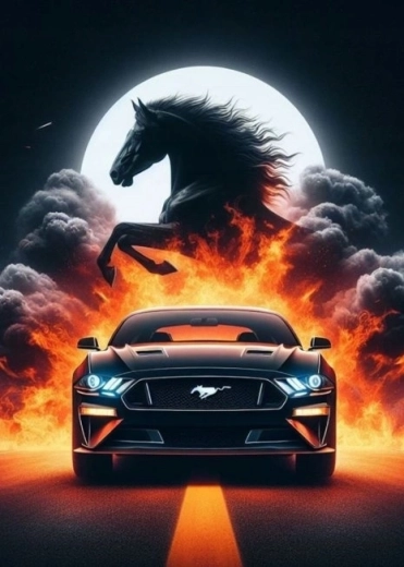 Norimpex diamantové maľovanie športové auto Mustang 30 × 40 cm