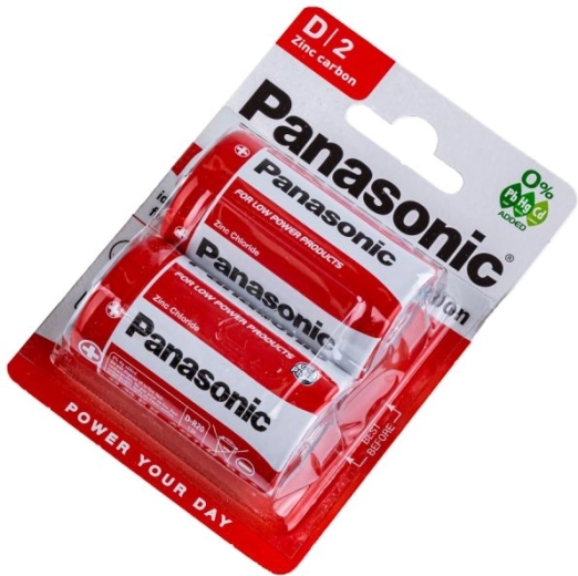 Panasonic Red Zinc zinkouhlíková batéria R20 1,5 V (blister 2 ks)