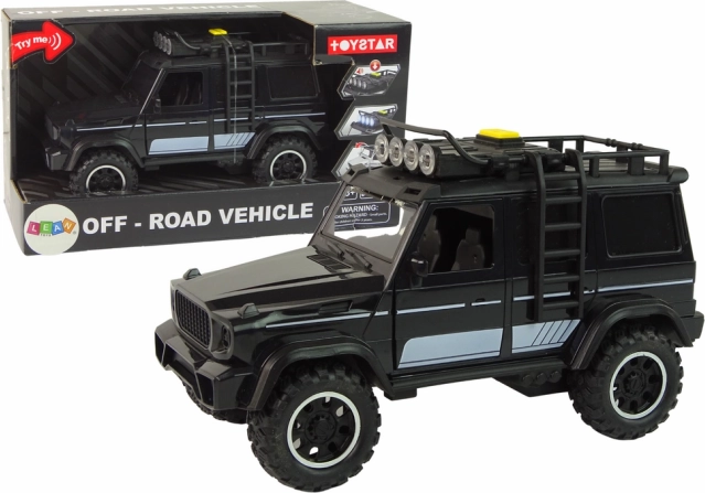 Terénne auto 1:14 s trecím pohonom – čierne