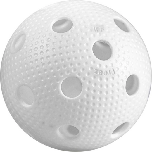 ACRA florbalová loptička Freez Ball Official biela s certifikáciou IFF - 1 kus