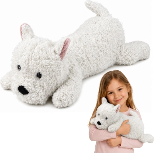 Plyšový pes West Highland biely 40 cm – 1 kus
