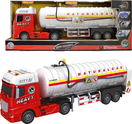 City Service ťahač s cisternou na zemný plyn 1:12 so zvukmi a svetlami