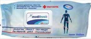 Medifresh vlhčené obrúsky pre dospelých s klipom 60 ks