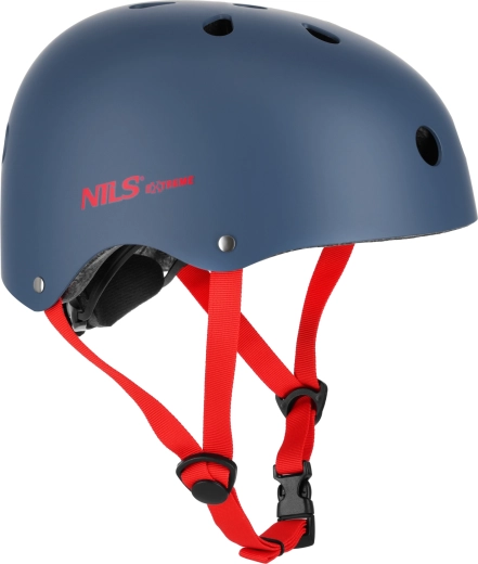 Prilba NILS Extreme na korčuľovanie a cyklistiku, modrá – XS (48–52 cm)