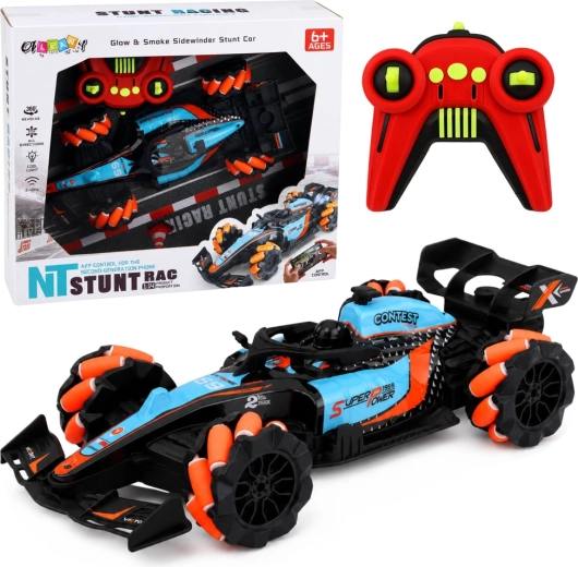 Pretekárske kaskadérske RC auto 4WD s otočkou 360° a svetlami 1:14