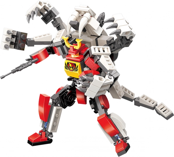 Qman Mecha Corps Flash Warrior 2v1 stavebnica robot a tiger