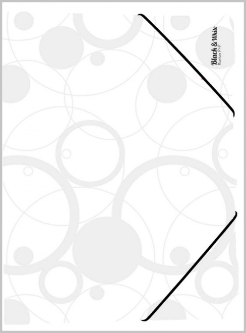 Zložka s gumičkou A4 Black and White – biela
