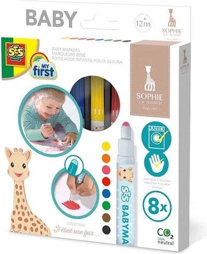SES Creative my first fixky žirafa Sophie – sada 8 farieb