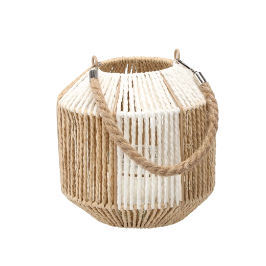 Lampión so sklenenou vložkou 20 cm – šachovnicový vzor