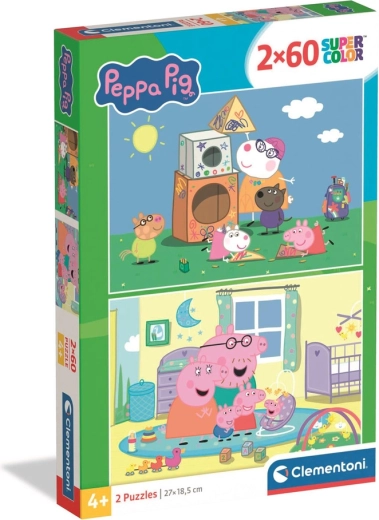 Puzzle 2×60 Super Color PEPPA PIG – Clementoni