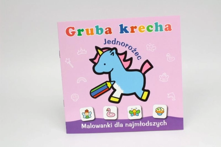 Hrubá linka jednorožec – omaľovánky so samolepkami