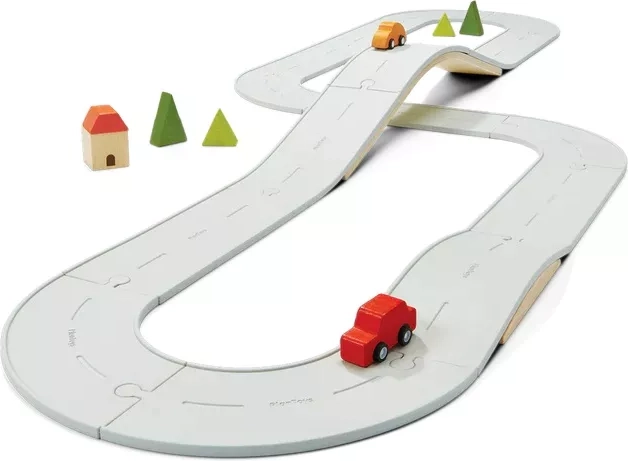 PlanToys obojstranná sada ciest a koľají