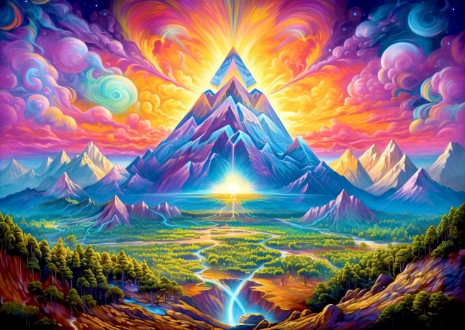 Puzzle Pyramídy v Lesoch 1000 Dielikov