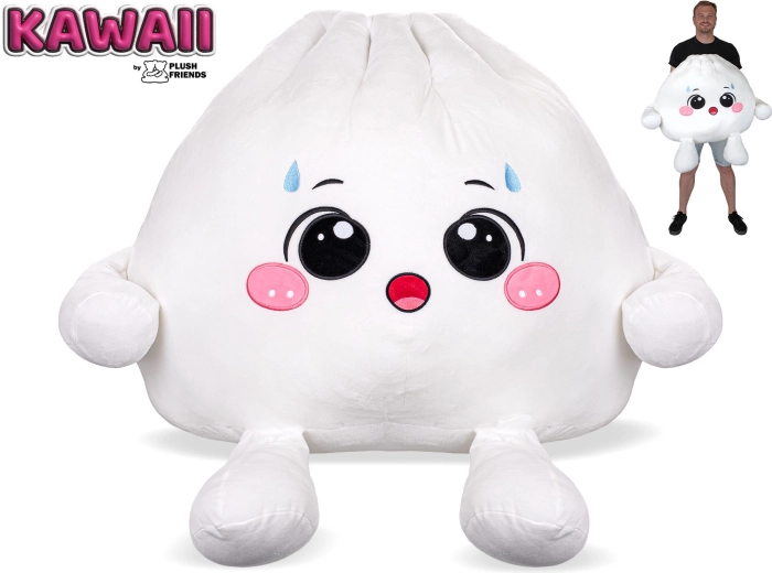 Plush Friends Kawaii udivený plyšový Bao knedlíček 60 cm