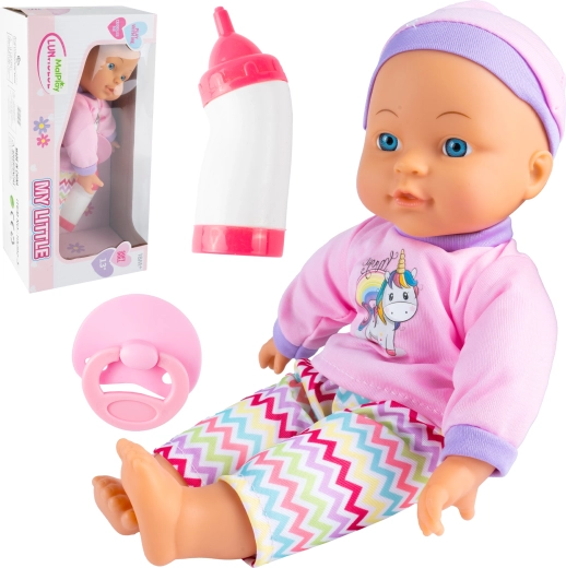 Bábika bábätko 30 cm v oblečení s doplnkami