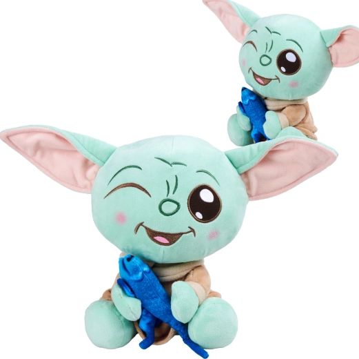 Plyšák GROGU s rybičkou 25 cm – STAR WARS: THE MANDALORIAN