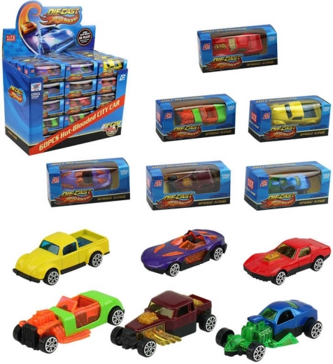 Pretekárske kovové autíčko Speed King 6 cm - 1 kus
