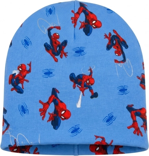 Bavlnená prechodná čiapka Marvel Spider-Man modrá