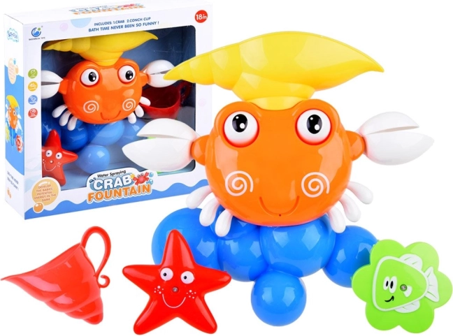 Vodná hračka do vane – krab s fontánkou na prísavky