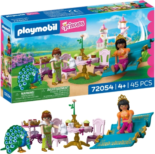 Playmobil Princezné – návšteva zďaleka s lietajúcim kobercom a čajovým posedením