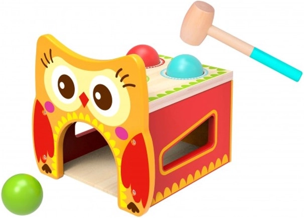 Drevená interaktívna lavička Sova TOOKY TOY