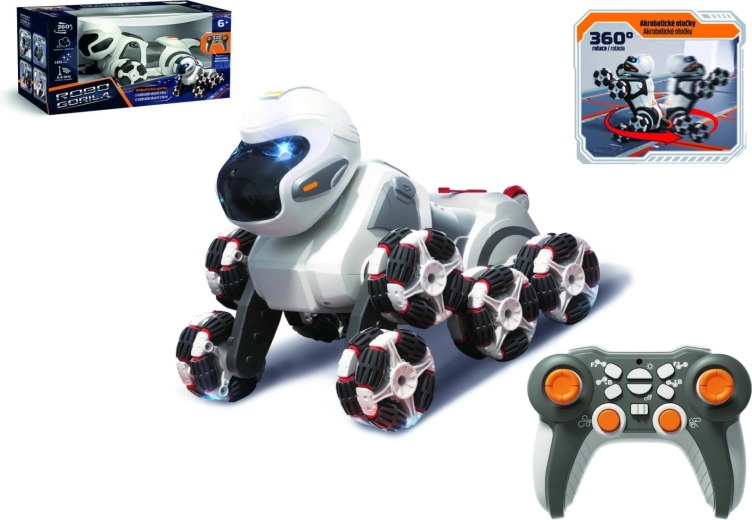 Robotická gorila na diaľkové ovládanie s parou 24 cm, 2,4 GHz, svetlo a zvuk - 1 kus