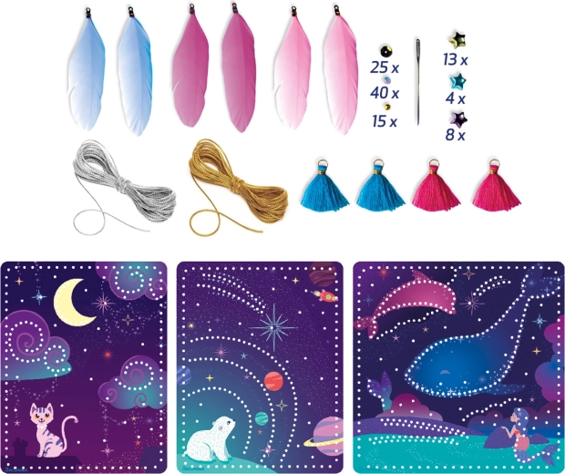 Lovely Box vyšívané priania – kreatívna sada na vyšívané pohľadnice