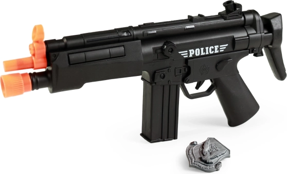 Policajný plastový samopal so zvukom
