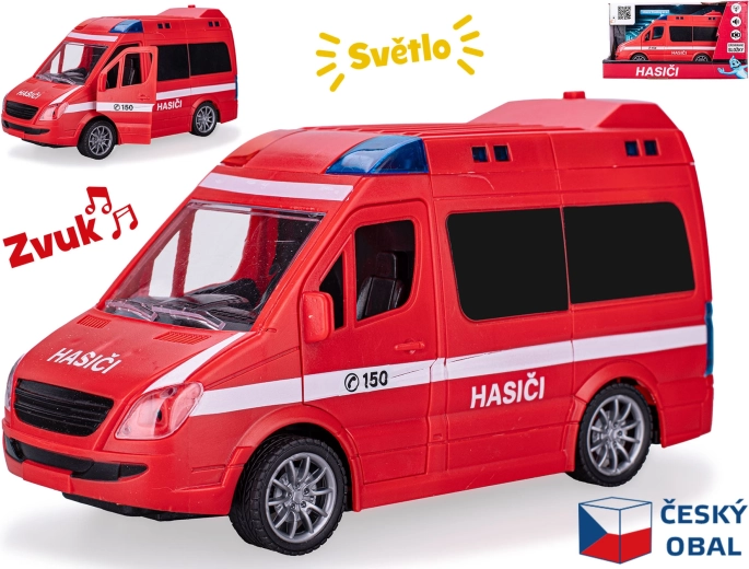 Hasičské auto so zotrvačníkom 1:20 so svetlami a zvukmi