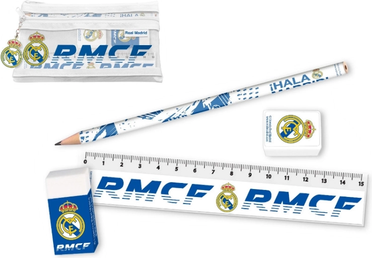 Písacia súprava v puzdre Real Madrid (5 dielov)