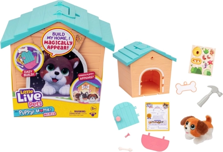 Little Live Pets môj domček pre šteniatko minis – šteniatko s búdou