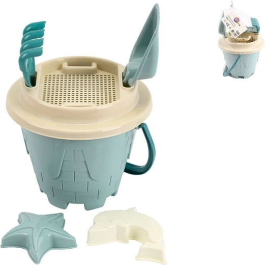 Súprava na piesok s vedierkom modrá 18 × 26 cm