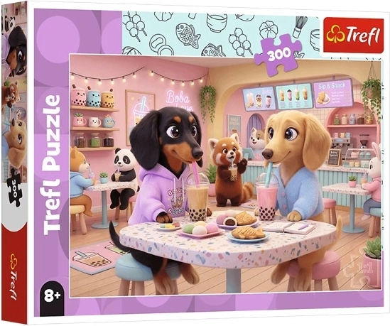 Puzzle Jazvece v kaviarni 300 dielikov