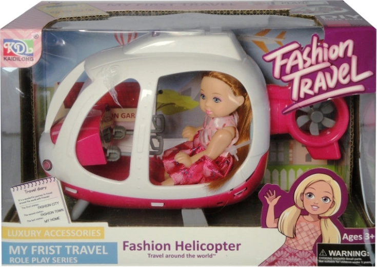 Bábika v helikoptére so svetlami a zvukmi