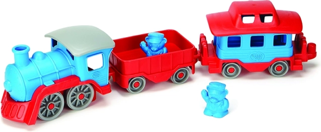 Green Toys modrý vlak z recyklovaného plastu