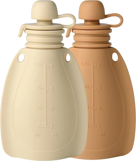 Mininor silikónové plniteľné vrecúška na desiatu Soft Rabbit/Roe Deer, 2 ks