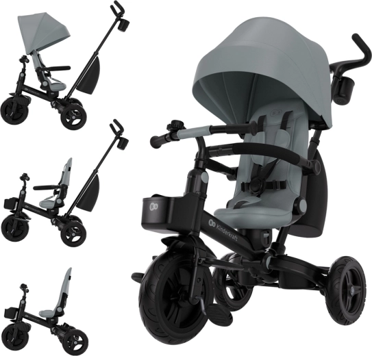 Kinderkraft aveo 2 plus multifunkčná trojkolka grey