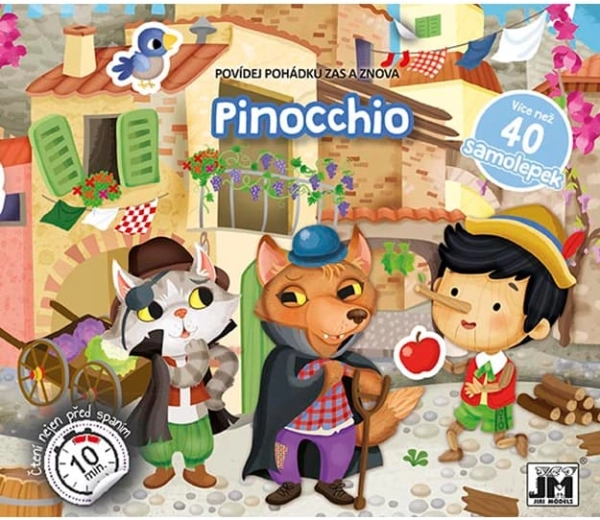 Rozprávaj rozprávku Pinocchio – interaktívna samolepková knižka